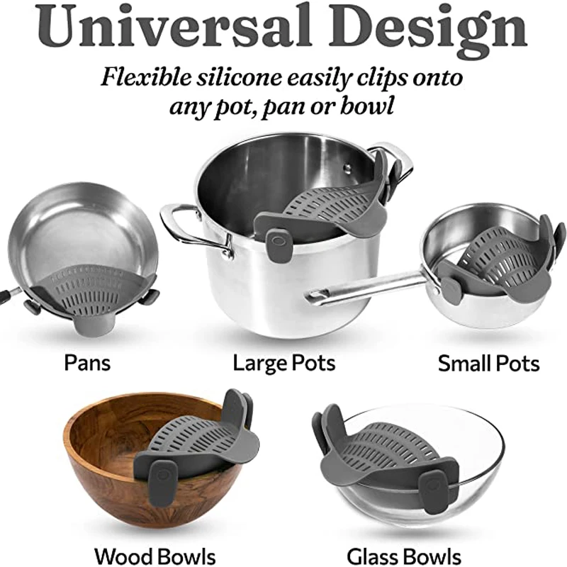 Kitchen Gizmo Snap N Strain Pot Strainer and Pasta Strainer