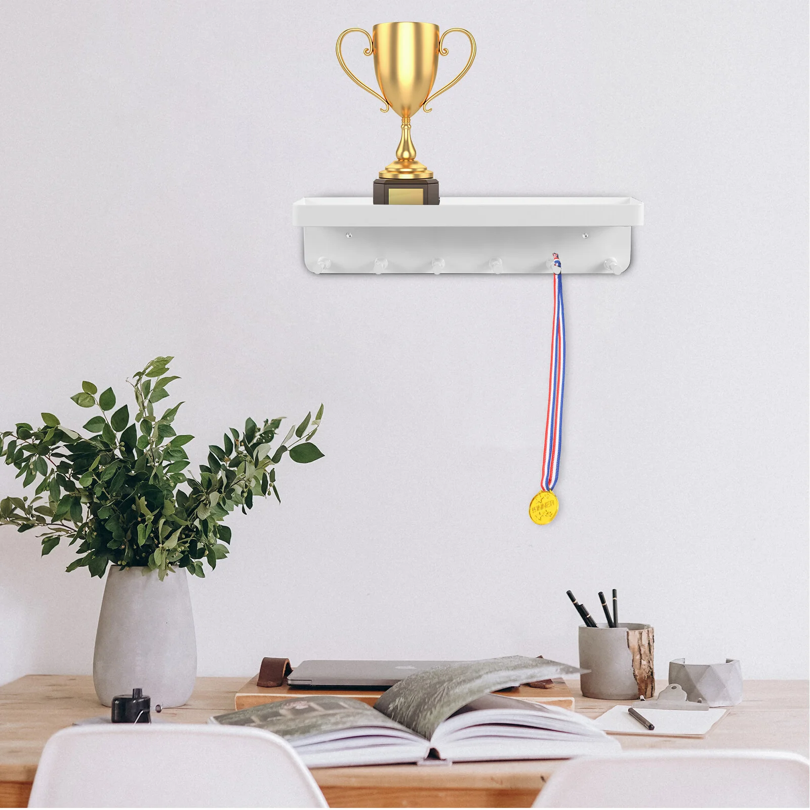 Trophy Medal Holder Wall-mounted Storage Shelf