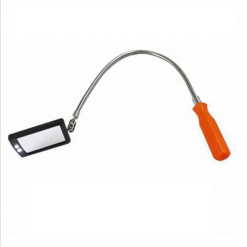 Car Inspection Mirror Car LED Light Extendible Inspection Mirror Endoscope Car Chassis Angle View Automotive Telescopic Detection Repair