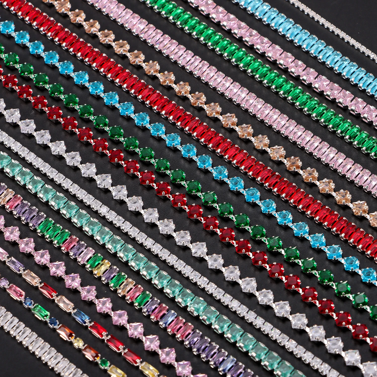 Dense Rhinestone Chain Claw Gold Base Chain 50cm DIY Phone Case Nail Art Clothing Shoe Accessories Decorative Jewelry Supplies