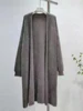 Autumn/Winter Lazy Style Warm Knee Length Thickened Women Cardigan Pure Imitation Mink Fleece Knitted Sweater Women Warm Coat 6