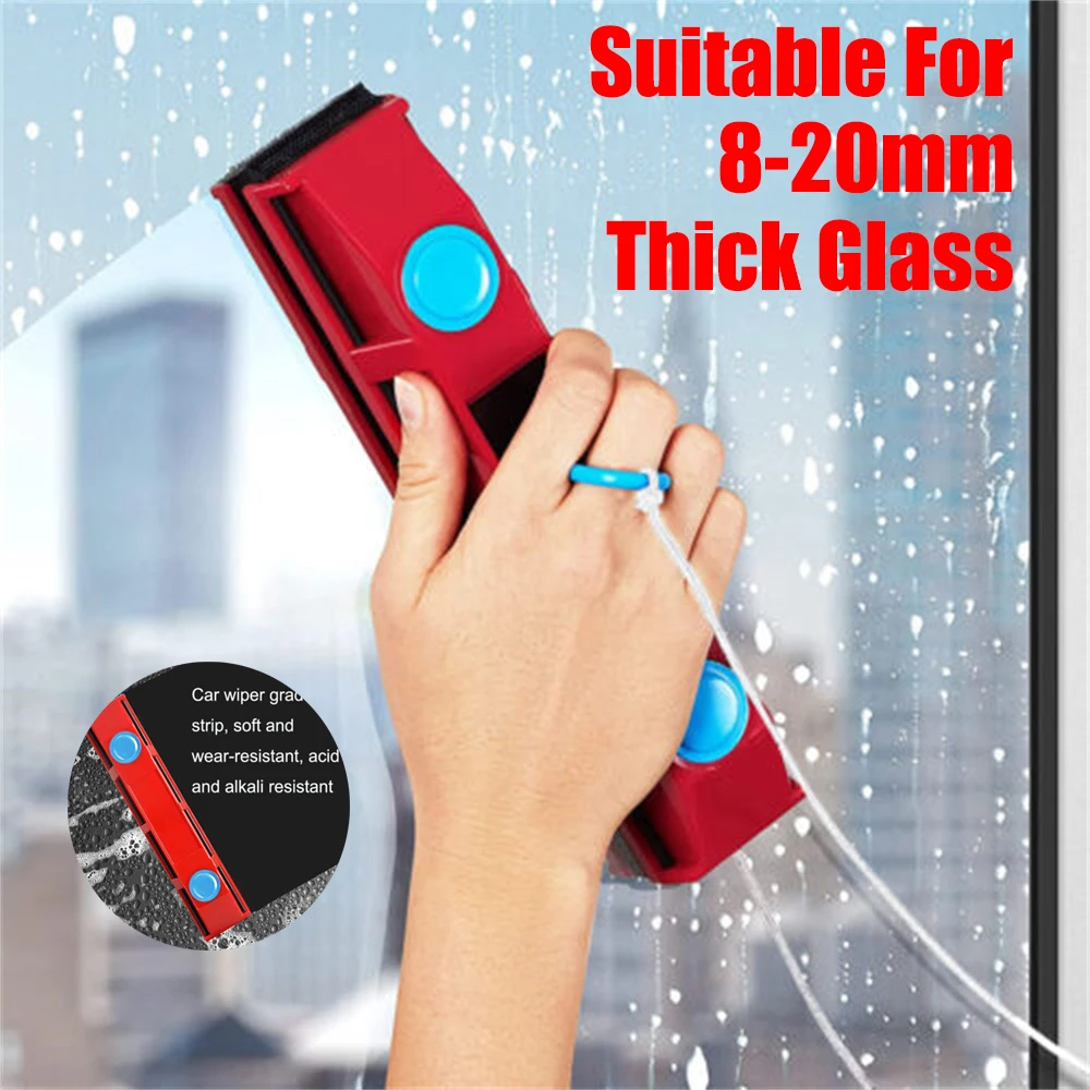 Magnetic Window Cleaner Brush Double-Side Automatic Water Discharge Wiper Glass Window Brush High Rise Outside Cleaner window cleaning brush window cleaner