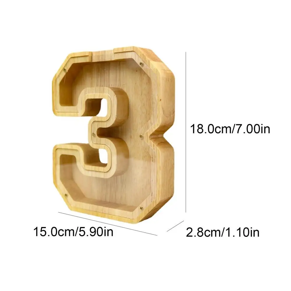 Wooden Piggy Bank Kids Digital Money Saver Box Money Saving Box Wooden Kids Coin Piggy Banks Money Box TV Cabinet Wine Cabinet