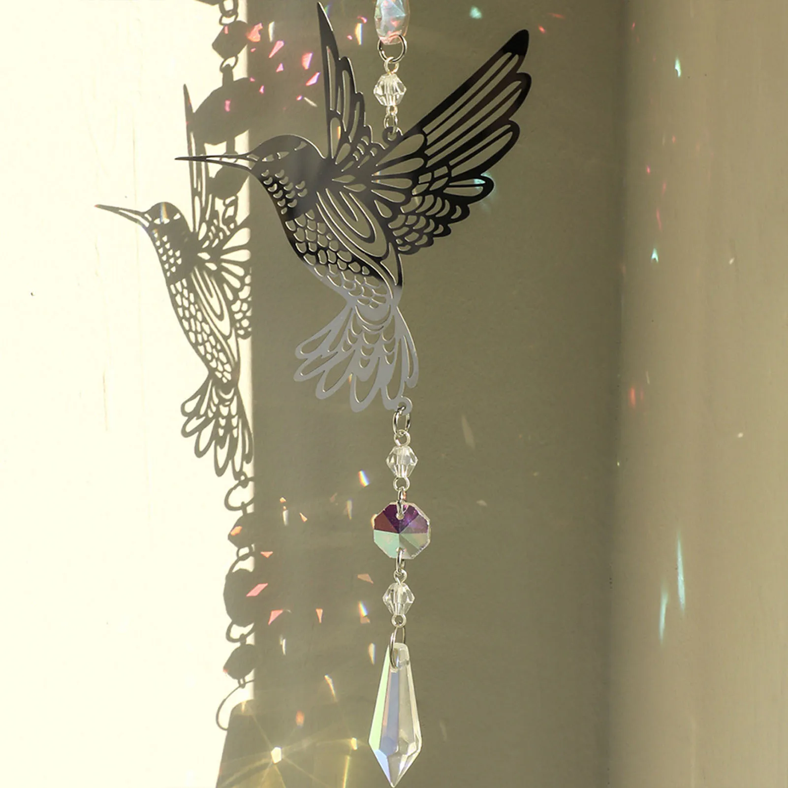 Metal Crystal Pendant Cast Beautiful Rainbow Sun Catcher Pendant for Thanksgiving New Year Gift sun catcher,crystal pendant,sun catchers