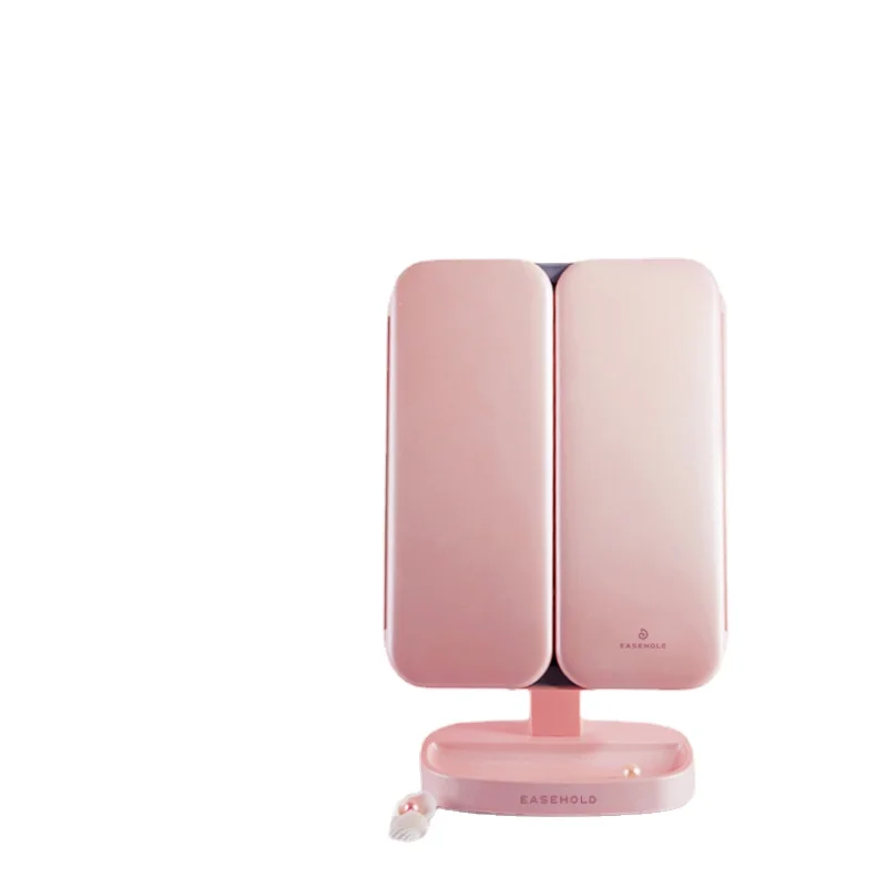 

Makeup Mirror Desktop LED Light Shell Mirror with Light Intelligent Fill Light Dressing Beauty Foldable Desktop