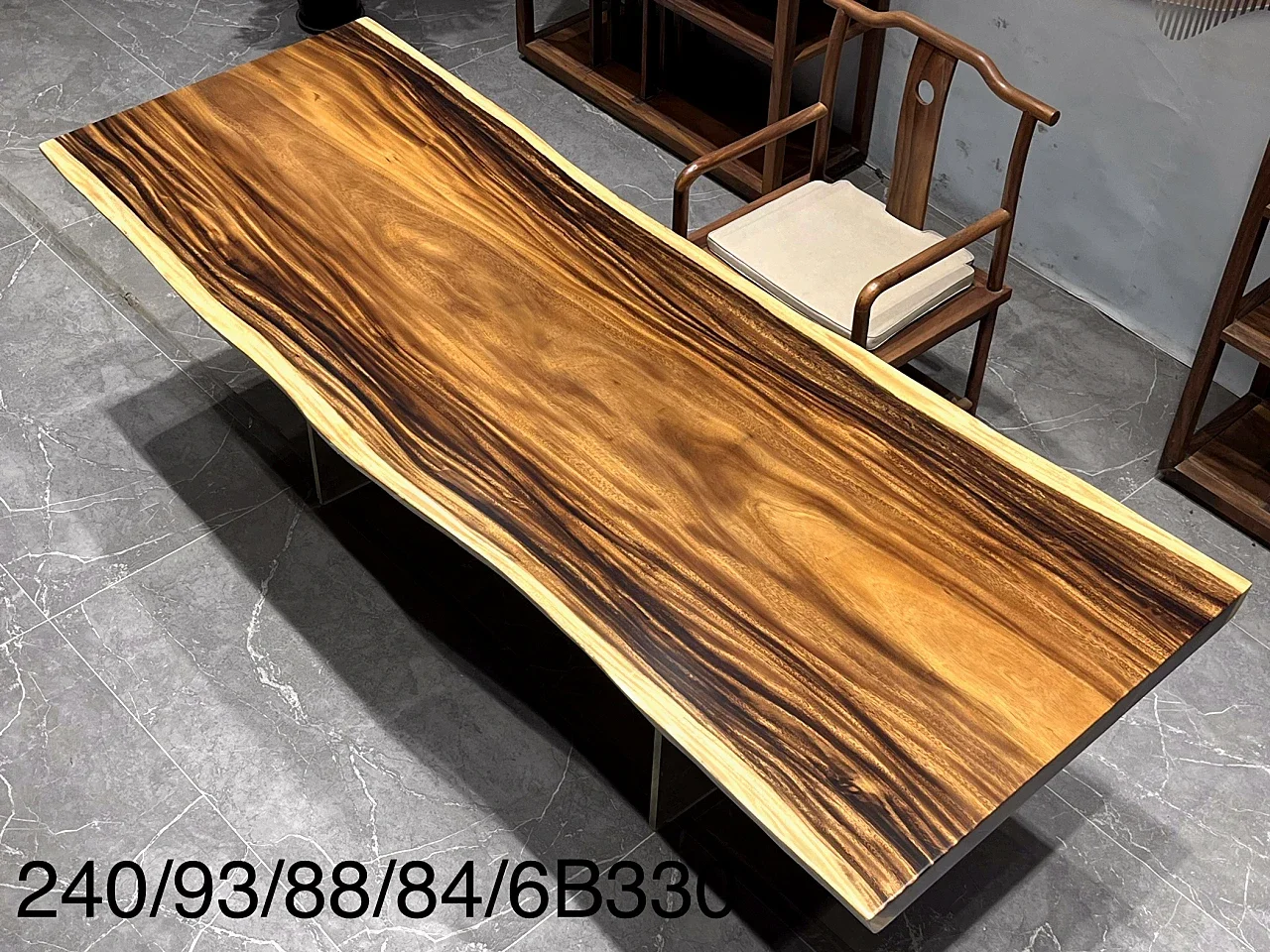 Nuovo modello popolare 2024 tavolo da pranzo in lastra di legno - Main Image