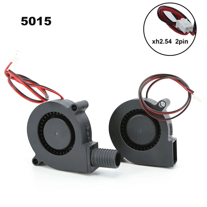 DC 12V 2Pin 5015 Blower Dual hydraulic Bearing Brushless Cooling Turbine 50x50x15mm Cooler Fan for 3D Printer J17
