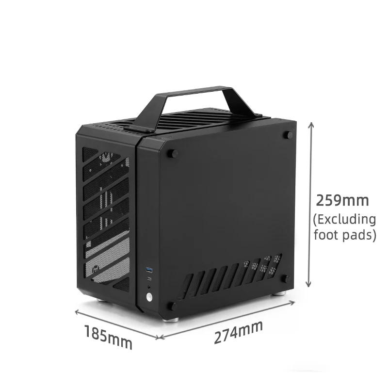 Mechanic Master C25Plus Computer Case ITX/MATX Acoustic Wave Portable Multifunctional Aluminium Mini PC Case