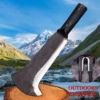 WPKOPYA hand-forged high carbon steel integrated outdoor sharp wood cutter, jungle camping logging knife, hiking trail cutter 1