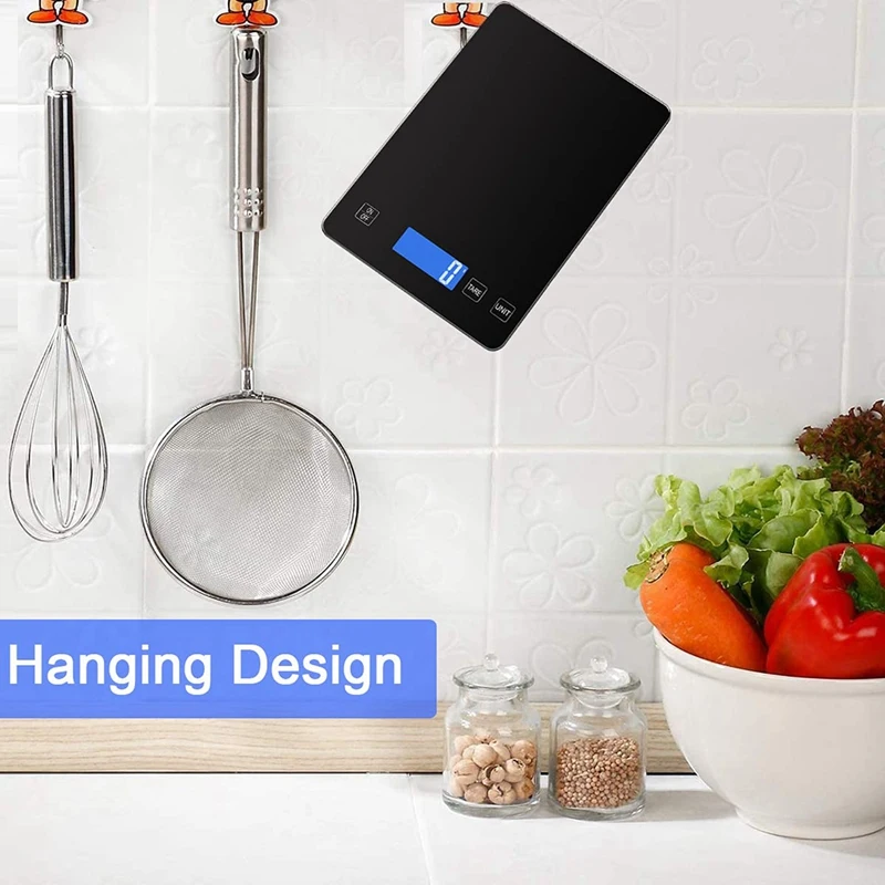 Kitchen Scales Digital Food Scales USB Rechargeable Electronic Cooking Food Weighing Scales LED Display 15Kgs/1G