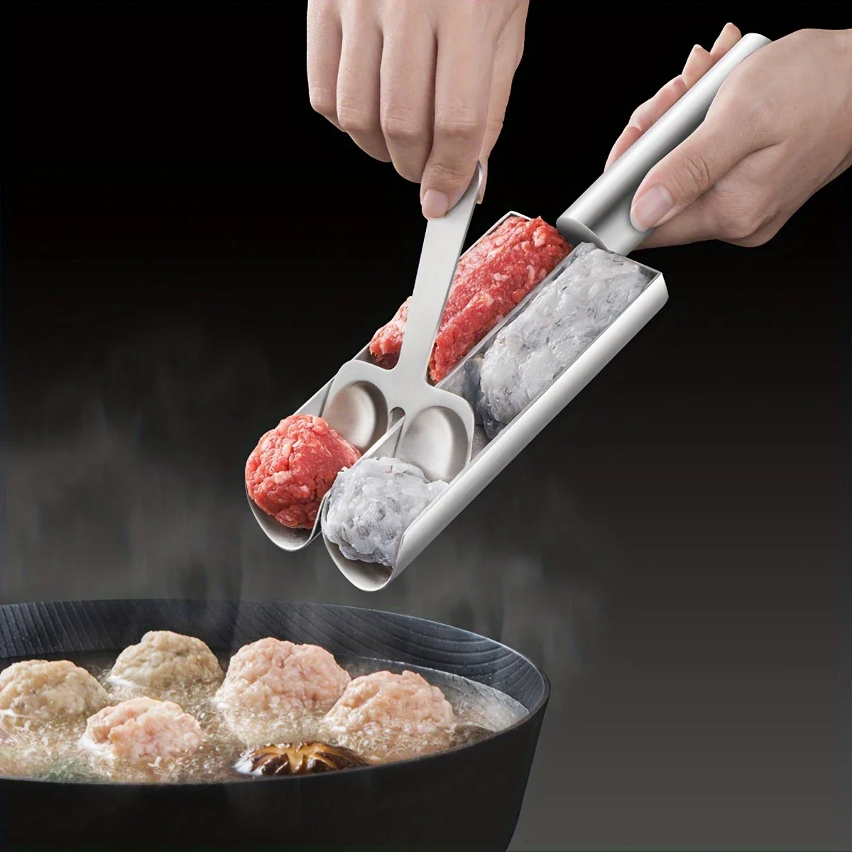 Meatball Maker Easy clean Non-Stick Meatball Maker Set Manual Meatball Press Spoon for Fish Beaf Rice Ball Making Device Kitchen Tool Gadgets