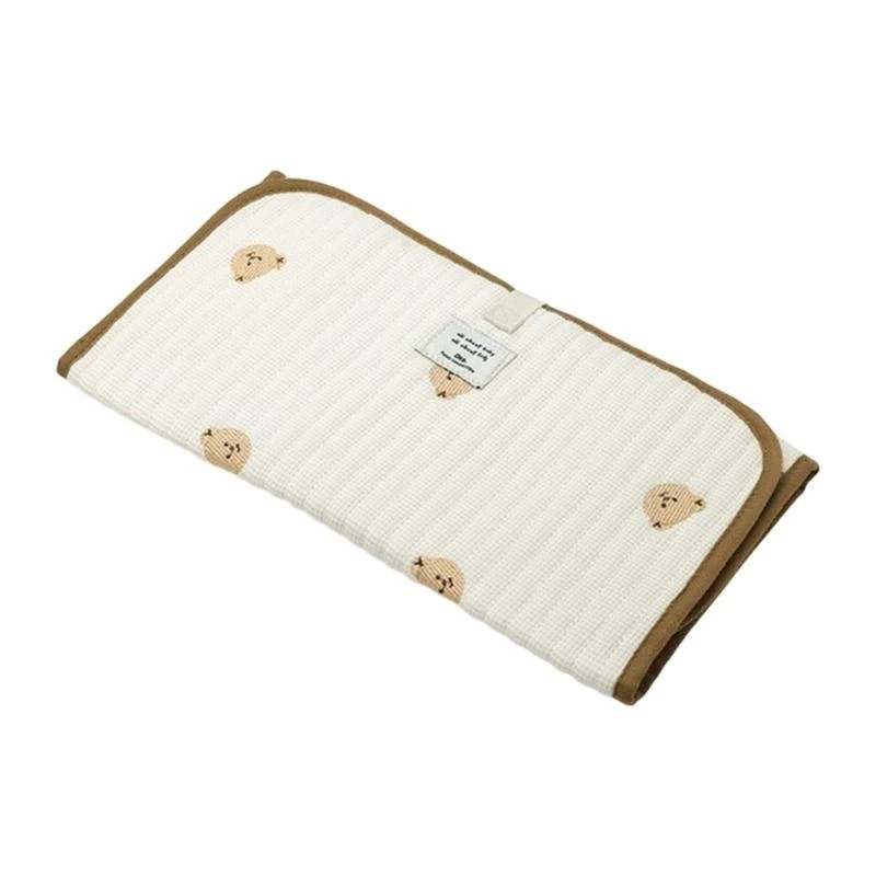 G2TC Cartoon Baby Changing Mat Embroidery Urine Changer Pad Water Proofing Fabric