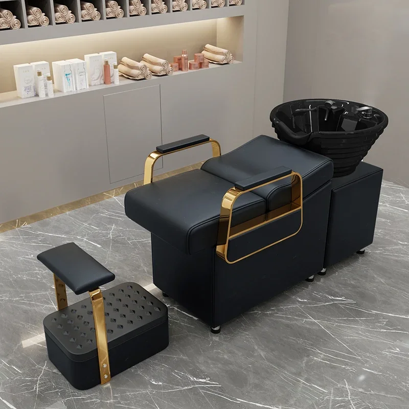 Luxury Stylist Shampoo Chair Hair Salon Shower Portable Head Spa Shampoo Thai Spa Bed Shampouineuse Salon Equipment MQ50XF