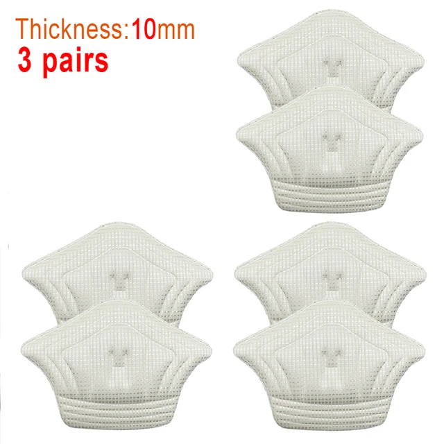 3pair/6pcs Insoles Patch Heel Pads for Sport Shoes Back Sticker Adjustable Size Antiwear Feet Pad Cushion Insert Insole Beige-10mm