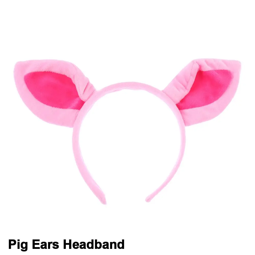 Funny Pig Ears Nose Tail Bow Tie Fancy Dress Costume Kit For Adults Kids Halloween Dress-up Play Costume Accessories