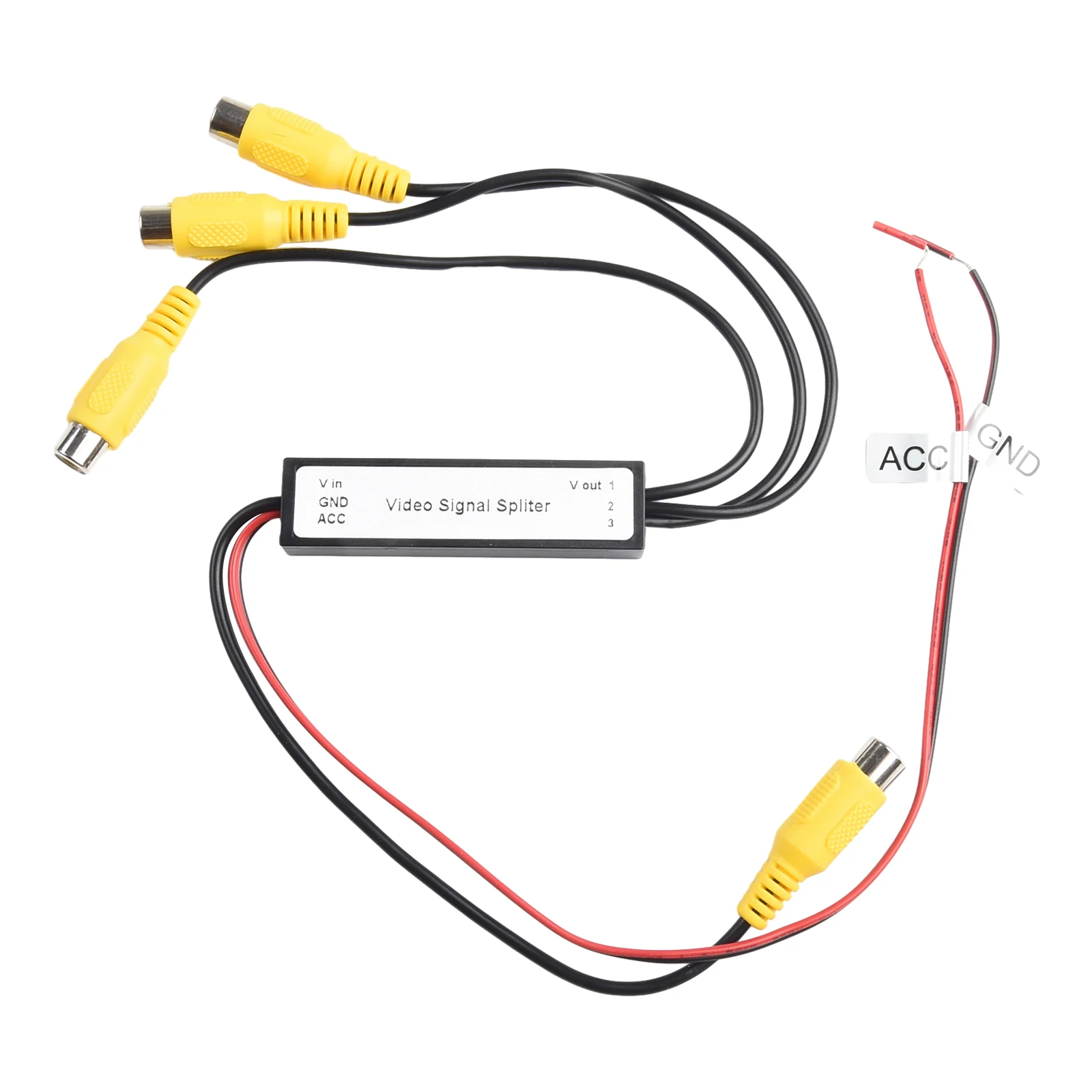 1Pc Adattatore Per Cavo Per Fotocamera Per Auto 12Vdc Elettronica Per Auto Collegare I Cavi Av 2 Per Essere 1 Av In O Av Out Universale Adatto Per Reg