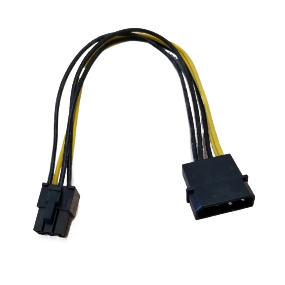 

4Pin IDE Molex to Graphic Video Card PCI-E PCIe 6Pin Power Supply Cable 18AWG for PC DIY 7.8"