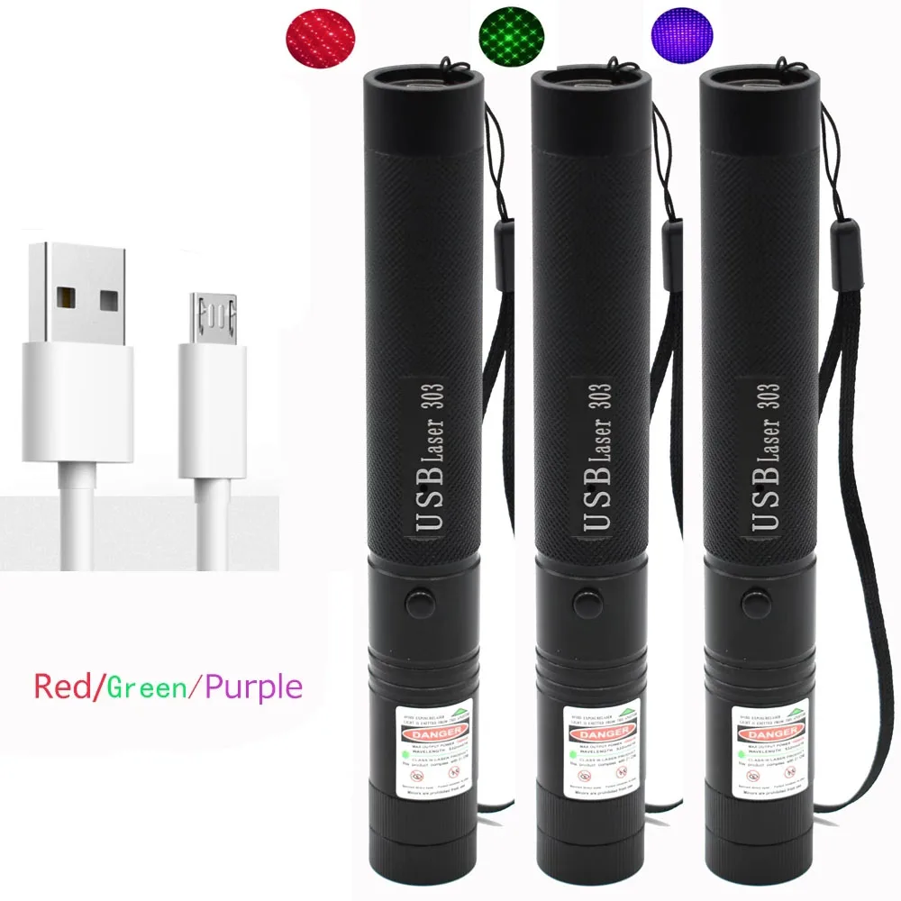 

Laser Pointer Usb Green Laser Red Purple Laser View Red Dot 10000m Adjustable Laser Focus Combination for Hunting
