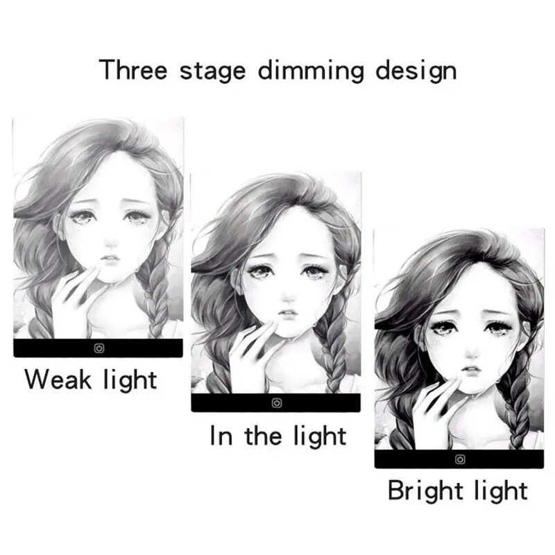 LED Copying Table Children Drawing Board Transparent Copying Table Adjustable Brightness Night Light Notebook 3
