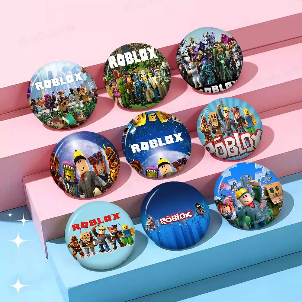 Roblox-Inspired Creative Slogan Button Pins - Trendy Fashion Brooches & Backpack Decorations