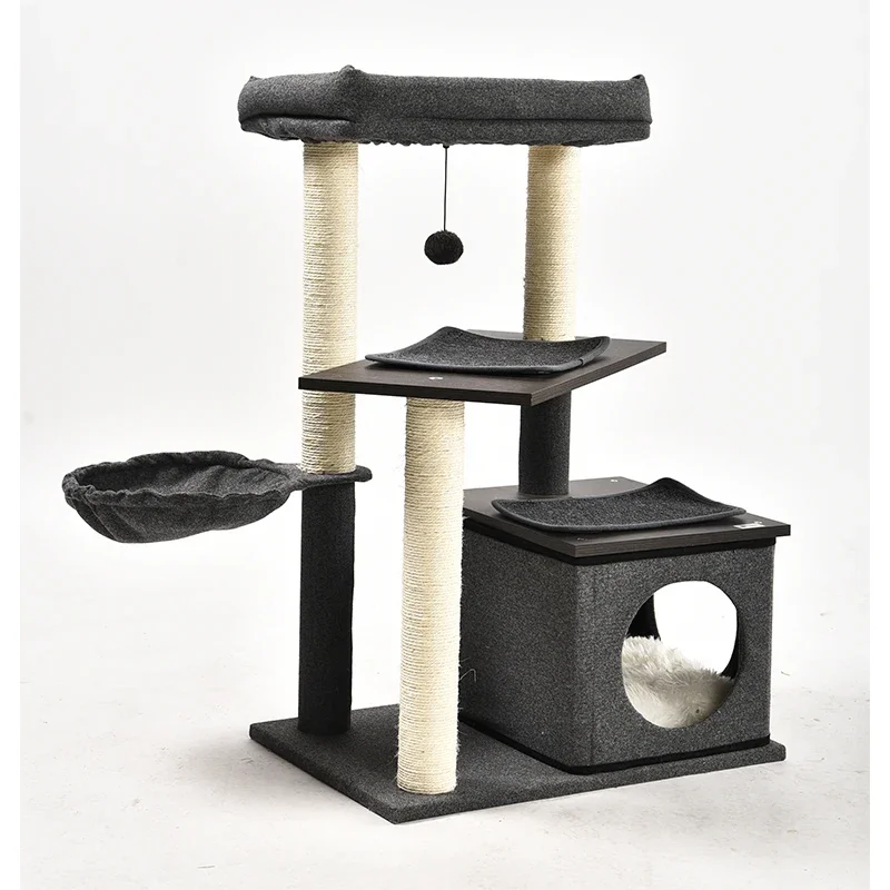 Multi-Level Furniture Kittens Activity Tower Cat Tree Stand House With Scratching Posts