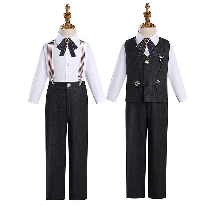 

Boys Suit For Wedding Teenager Kids Formal Ceremony Tuxedo Dress Children Photograph Suit Evening Party Performance Costume