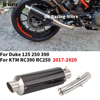 Slip For KTM DUKE 390 250 125 RC390 RC250 2017- 2020 Motorcycle Espace Moto modify Exhaust Carbon Fiber Muffler Mid Link Pipe