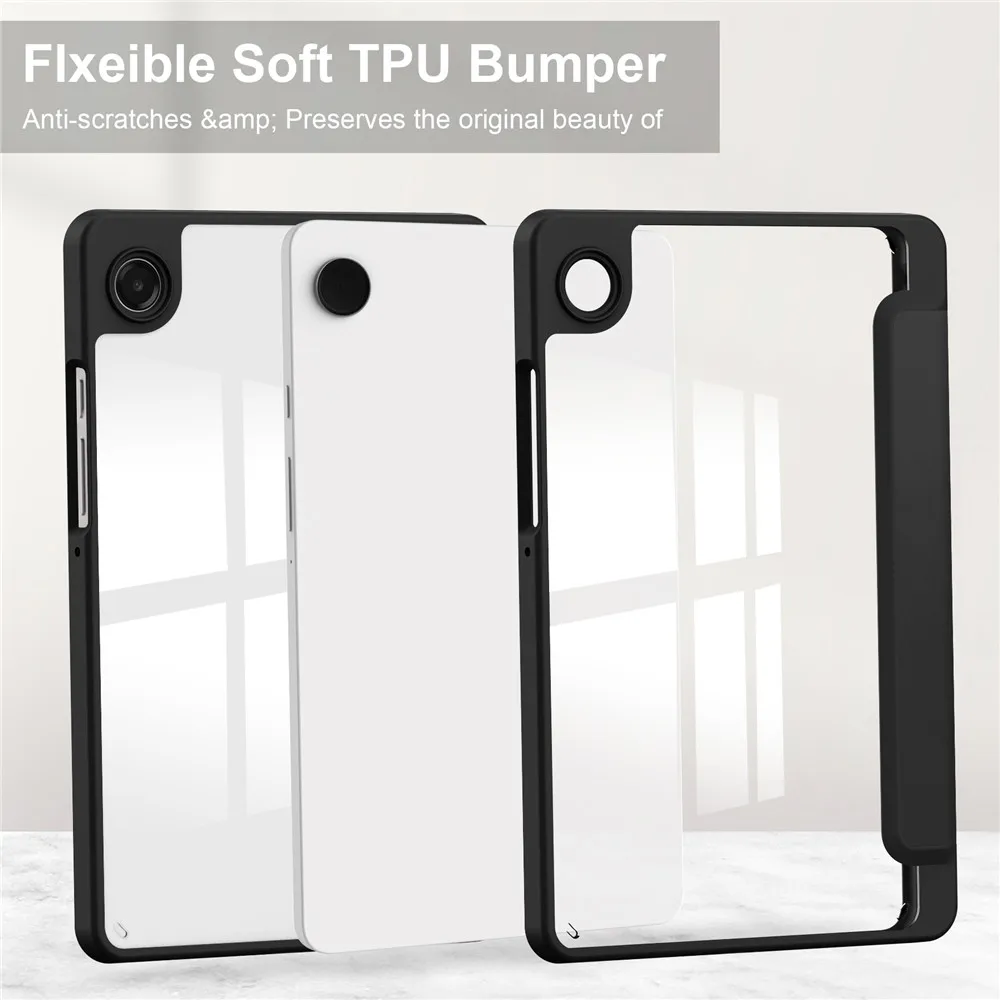 Acrylic Back Stand Tablet Case with Pencil Holder