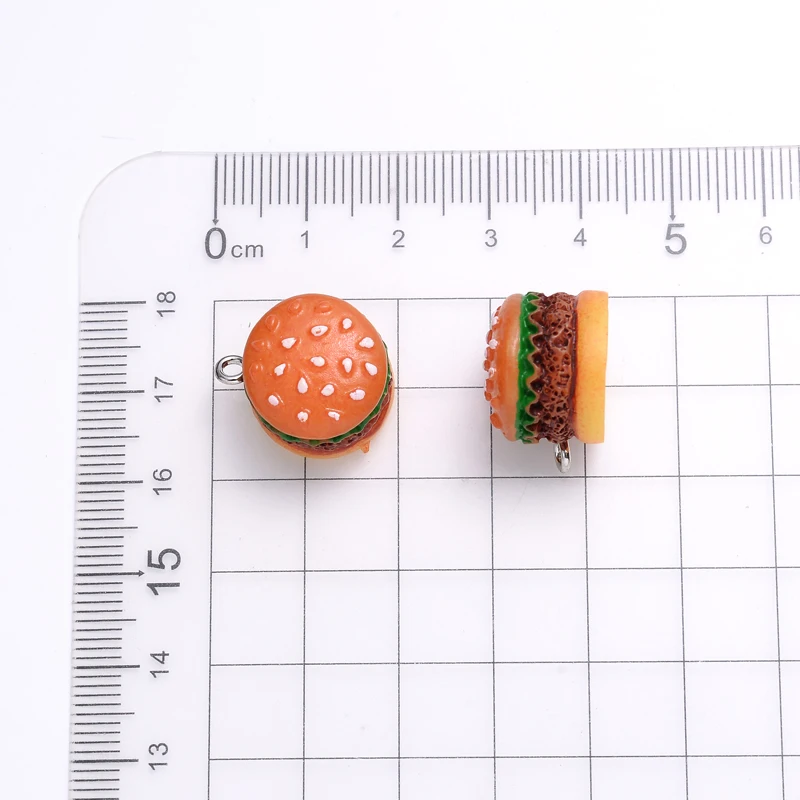 Cute Hamburger Biscuits Charms for Jewelry Making Diy Earring Bracelet Food  Pendant Accessories Findings Bulk Wholesale - AliExpress