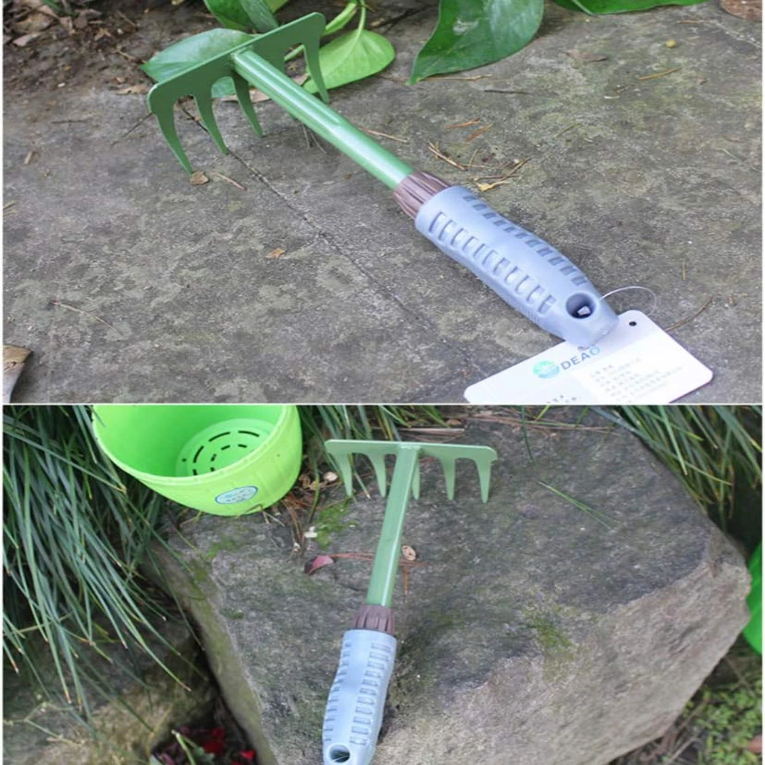 Durable Iron Leaf Rake for Garden Cleanup