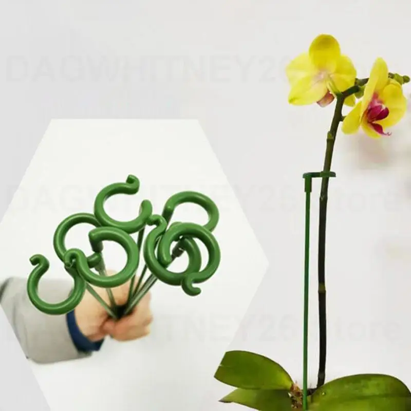 5/10x 37cm 48cm Plastic Plant Supports Holder Bracket Flower Stand climbing Fixed Protection Tool For orchid U26