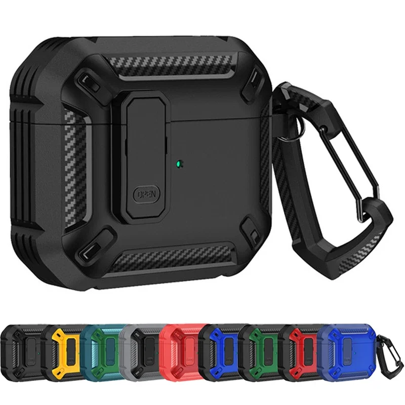 

Luxury TPU+PC Switch Earphone Case Box For Apple Airpods Pro 2 1 Shockproof Cover Air pods 3 2 1 Case Accessories With Keychain