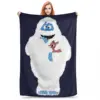 Christmas Abominable Snowman With Rudolph Blankets Flannel Warm Throw Blankets Throw Blanket For Couch Travel Throws Bedspread 1