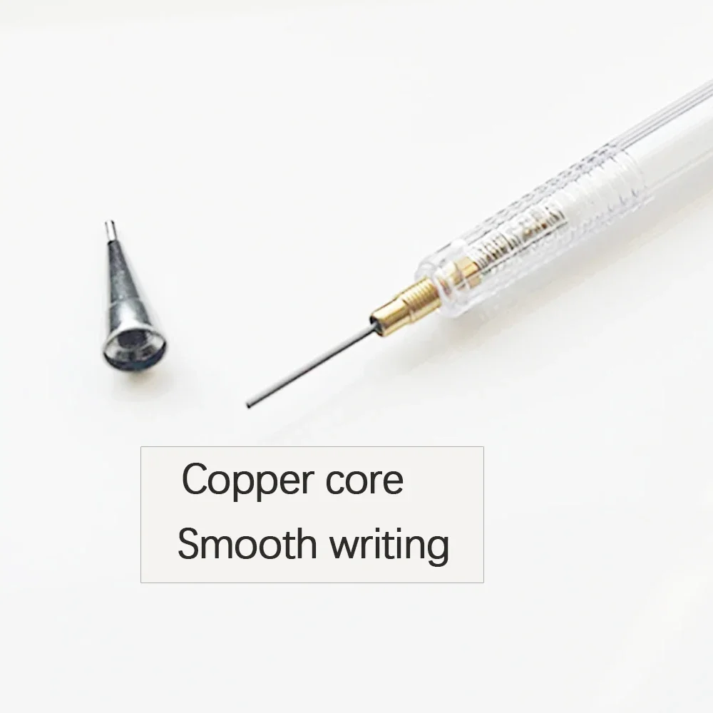 Transparent Mechanical Pencil 0.3, 0.5, 0.7, 0.9mm with Lead Refills Set for Sketching Automatic Pencils Art Drawing Painting 5