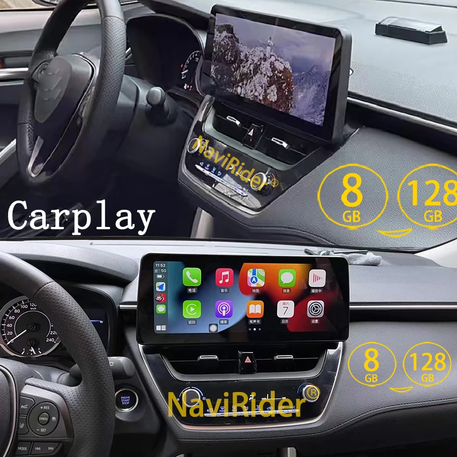 128gb Android 12 1920*720 Screen Multimedia Video Player For Toyota