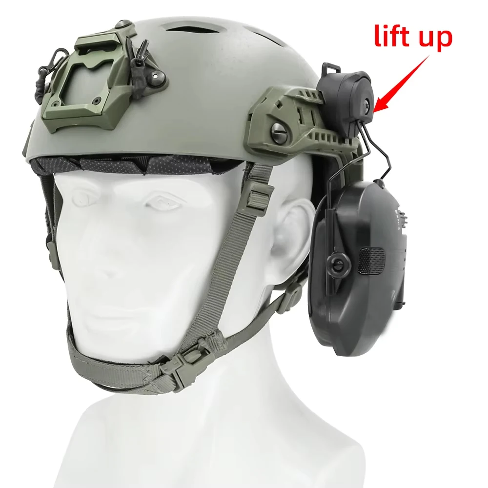 FAST Helmet Tactical Headset Bracket Walkers Shooting Tactical Headset Bracket Rotatable Adjustable Rail Accessories