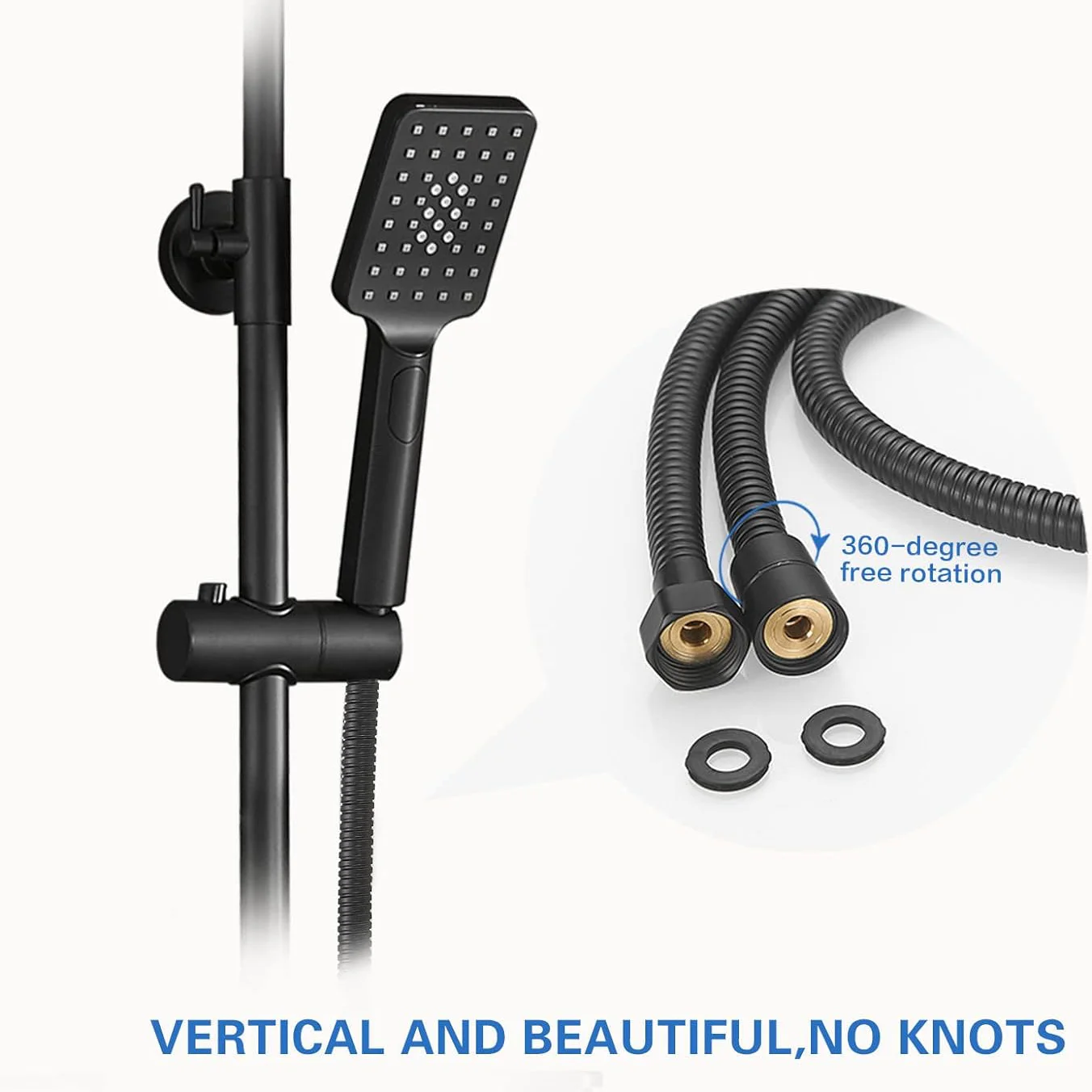 Stainless Steel Shower Hose Long Bathroom Shower Water Hose Extension Plumbing Pipe Showerhead Tube Bathroom Accessorie