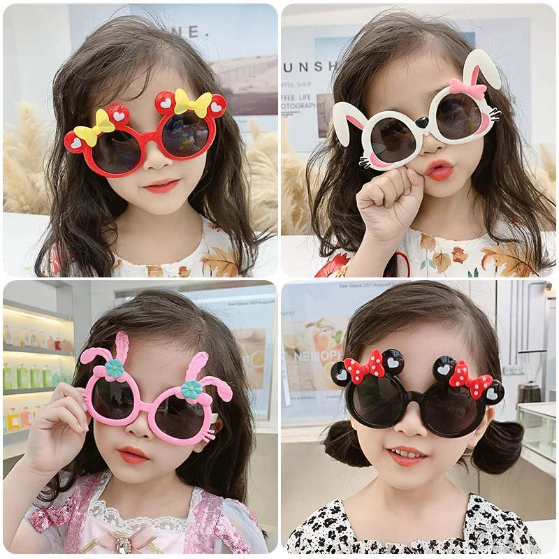 Children Cute Cartoon UV400 Sunglasses Boy Girl Colors Outdoor Kids Sun Protection Sunglasses Baby Sport Shades Glasses kids sunglasses children sunglasses