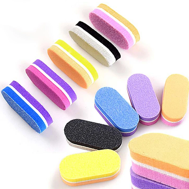 500-100PCS Nail Sanding Buffer Block - Double Sided