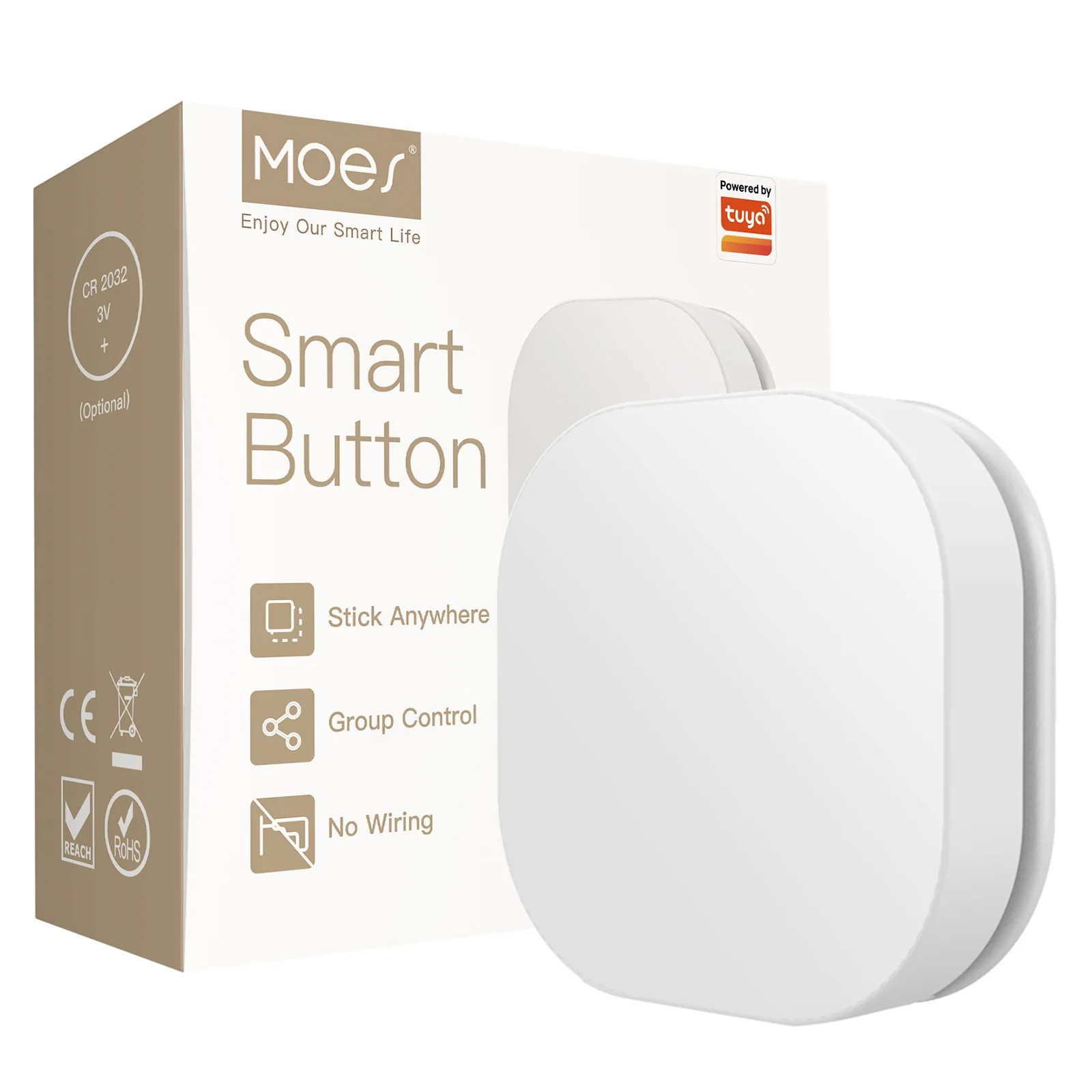 

ZigBee Intelligent Dimming Wireless Switch 1 Key Scene Notepaper Timing Scene Smart Button Switch