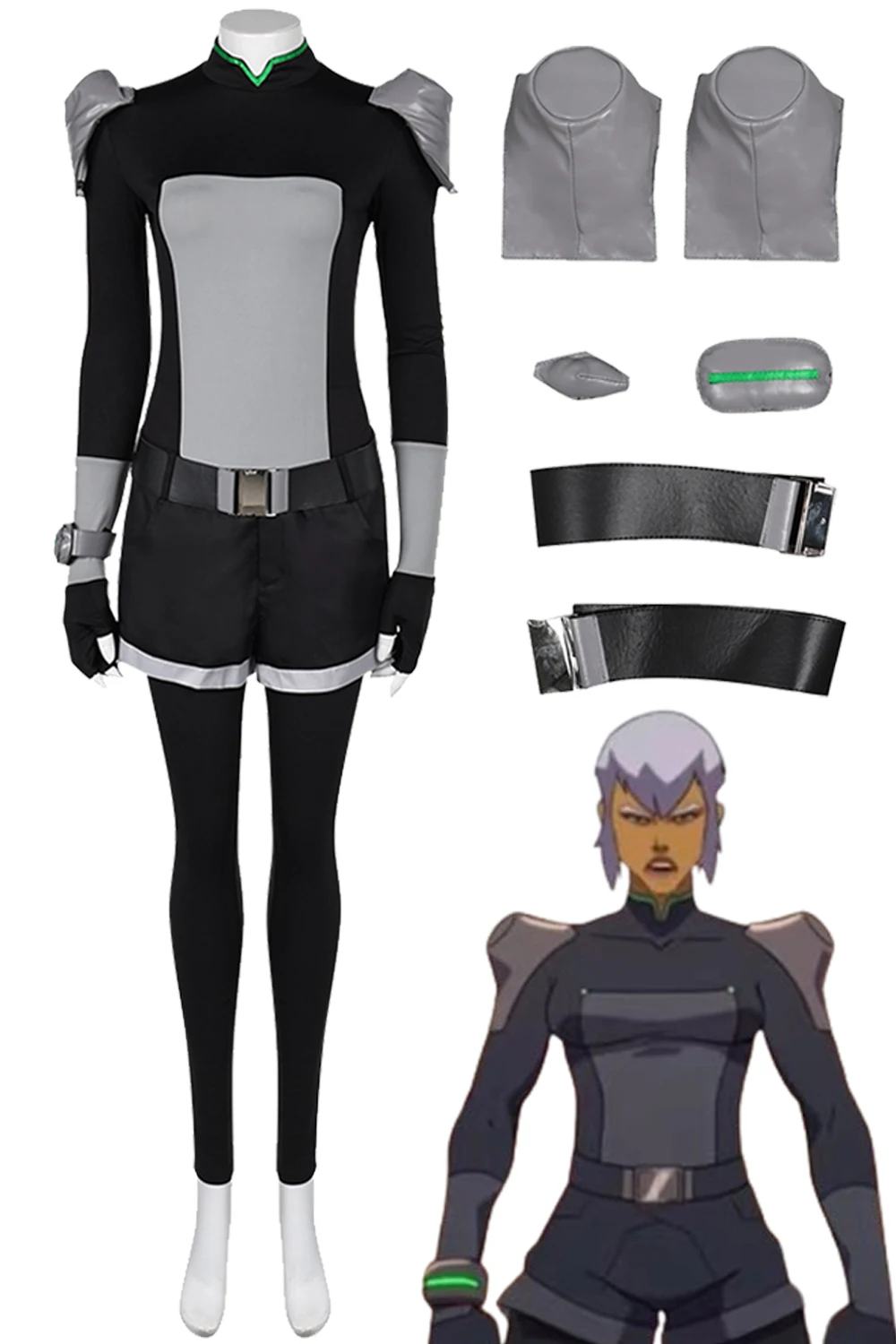 

Sarash Fisher Cosplay Fantasy Disguise Fight Outfit Cartoon Laserhawk Costume Jumpsuit Halloween Roleplay Suit Female Women