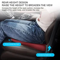 Portable Car Seats Sponge Cushion Improve Driving Vision Soft Seat Cushion Car Accessories Compatible For Tesla Audi Benz BMW 2