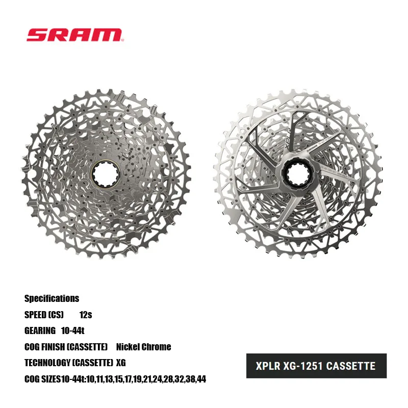 SRAMXPLRXG1251CASSETTE12sForusewithXPLR1xrearderailleurs