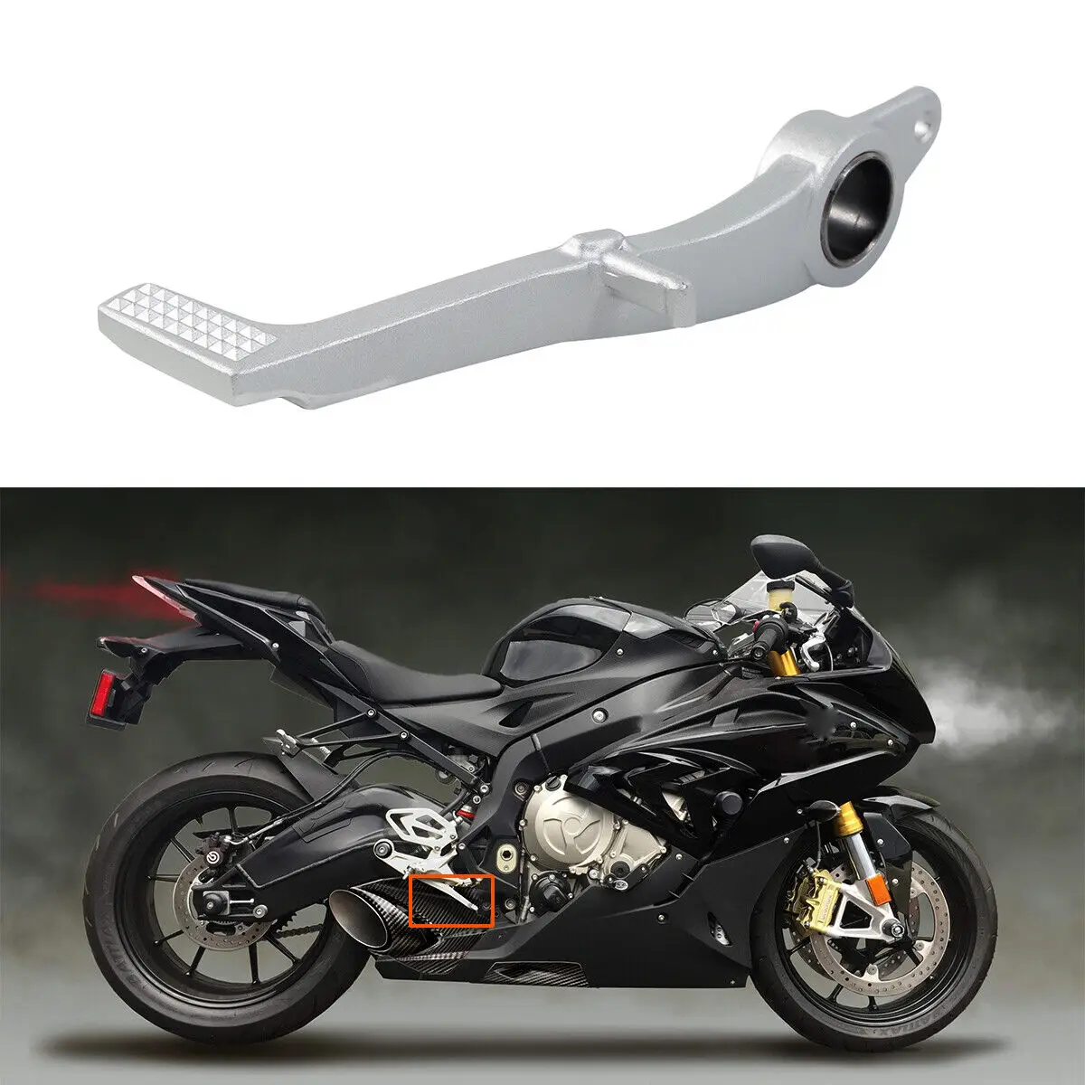REAR FOOT LEVER Brake Pedal Enlarge Extension Pad For BMW S1000XR 15-18 - View #2