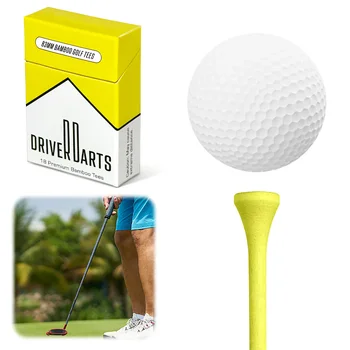 18pcs/box Golf Tees Bamboo Tees More Stable Golf Tees Golf Accessories Golf Gifts for Men Golfers
