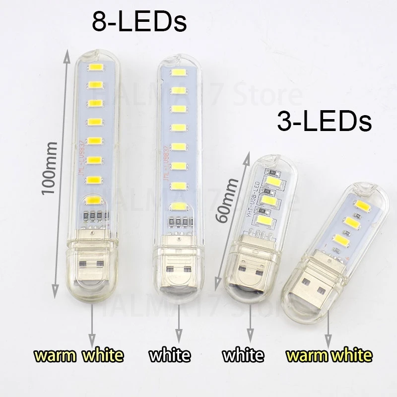 LED 5V Mini USB Lamp Book reading flashlight Night Light lighting for Power Bank Lighting Computer Laptop PC Notebook J17
