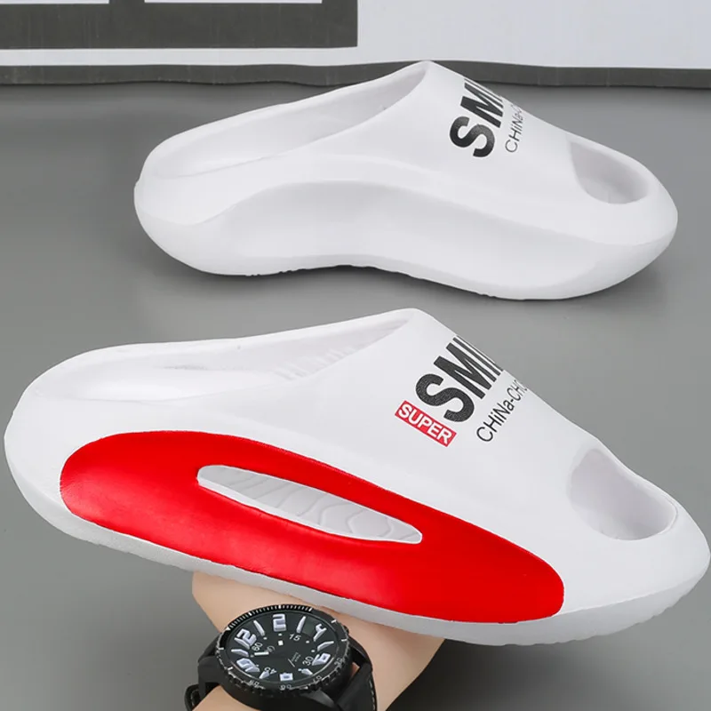 Lightweight Slippers Men's Women's Massaging Rubber Sandals Thick Bottom Soft EVA Non Slip Summer Beach Shoes