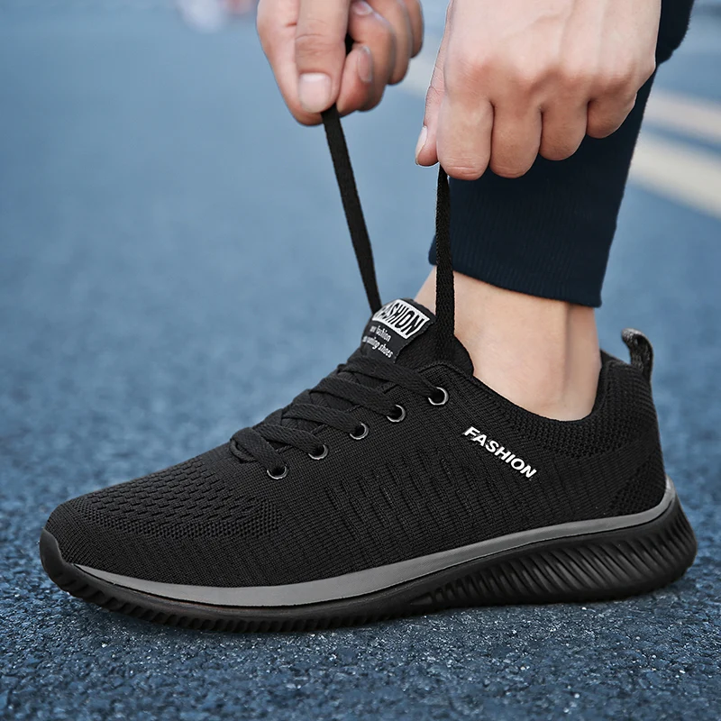 2025 Men Running Walking Knit Shoes Fashion Casual Sneakers Breathable Sport Athletic Gym Lightweight Men Sneakers Casual Shoes 6