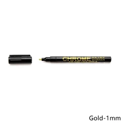 Silver Liquid Chrome Mirror Marker Pen - Electroplating & Waterproof for Hand - repair & Craftwork (A - Gold1mm)