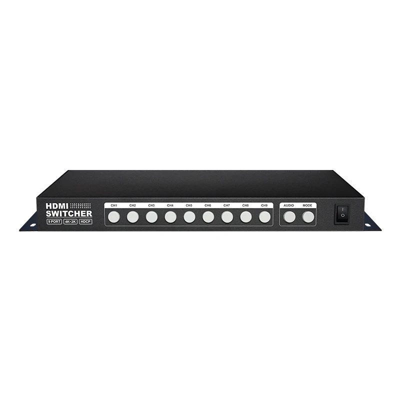 H9 4K LED Video Switch Splitter 9 In 1 Out 2x1 4x1 6x1 8x1 9x1 Screen Splitter High Definition Wall Display with remote control